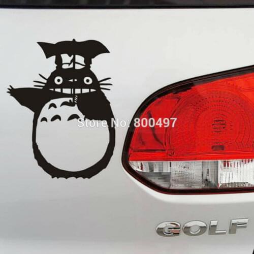 Newest Car Styling Cartoon Lovely Cat Totoro Car Stickers Car Decals for Toyota Ford Focus 2 Chevrolet Volkswagen Tesla Lada