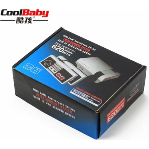 DHL 40pcs Mini TV Handheld Video Game Console For Nes Games with 620 classical Built-in Games PAL / NTSC With 2pcs gamepads