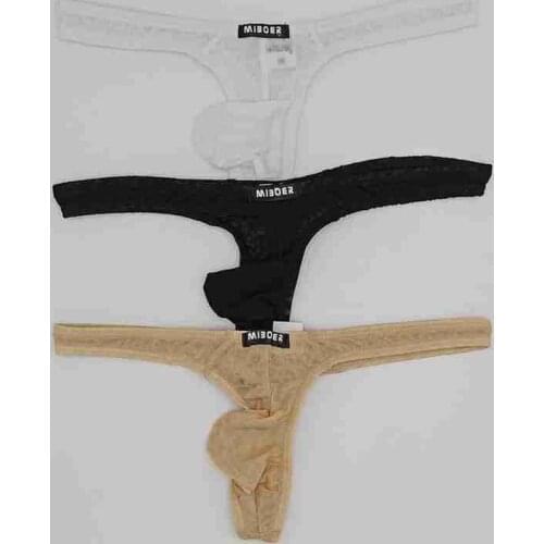 Sexy Underwear Mens Transparent G-string Thong Jockstrap Men Bulge Pouch Breathable Panties Perspective Male Bikini Underpants