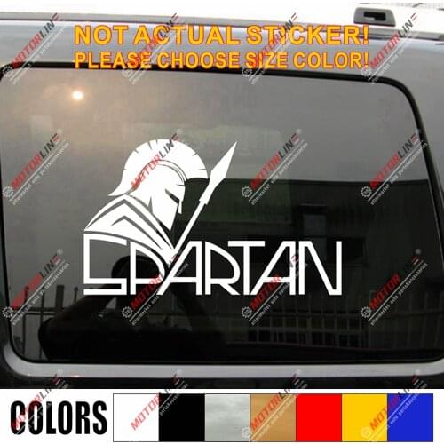 Spartan Lettering Sparta Warrior Decal Sticker Car Vinyl pick size Molon Label