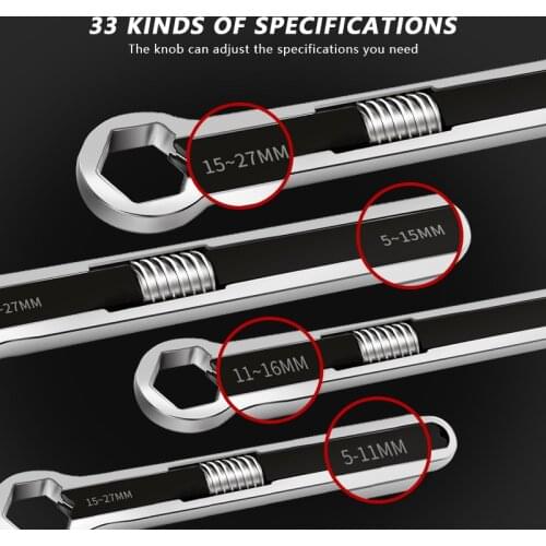 Multifunction Torx Wrench Double End Universal Spanner Screw Nuts Anti-rust Wrenches Car Hand Maintain Repair Tool Parts