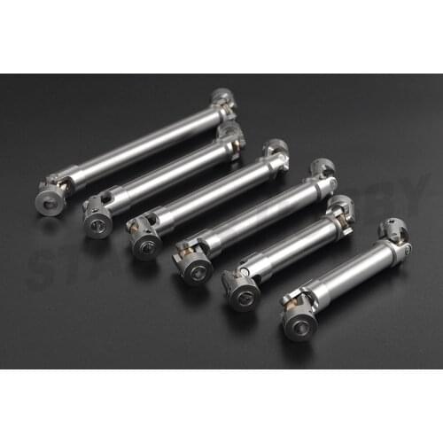 2pcs Stainless Steel Drive Shaft Universal Joint for 1/10 RC Crawler Axial SCX10 Wraith Capra Traxxas TRX4 TRX6 TF2 Redcat GEN8
