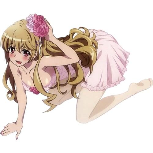 Kawii Girl Vinyl Car Styling Stickers for Strike The Blood Anime JDM Car Window Decal PVC Accessorie