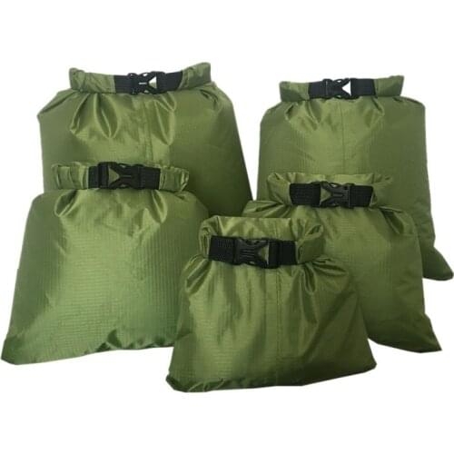 5pcs Swimming Waterproof Bag Camping Rafting Storage Dry Bag With Adjustable Strap Hook