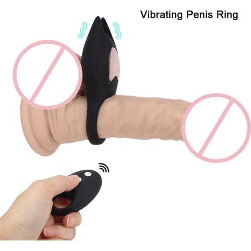 10 Frequency Penis Cock Ring Vibrator Wireless Remote Control Sex Toys for Men Clitoris Stimulate Delay Ejaculation