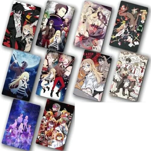 10pcs Angels of Death Card Sticker Smooth Surface DIY Decoration Bus ID Anime Stickers