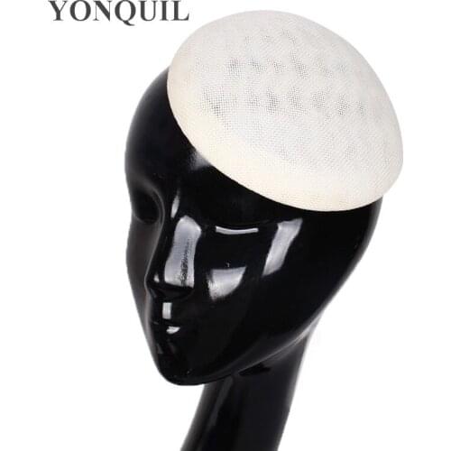 15CM Round Imitation Linen Fascinator Base Ivory Fascinator Hat Base Craft Making Headdress Material Wedding Accessories Party