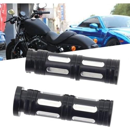 2Pcs Rust-proof Handlebar Grip Bamboo Shape High Hardness Black CNC Hand Bar Pad Cover Sleeve Motorcycle Accessories for VRSC XL