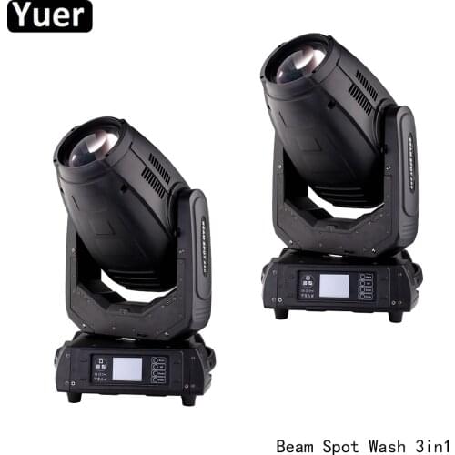2Pcs/Lot 280W 10R 3IN1 Beam Wash Spot Moving Head Light DMX512 16/24CH DJ Disco Light Sound Party Nightclub Bar Stage Lighting
