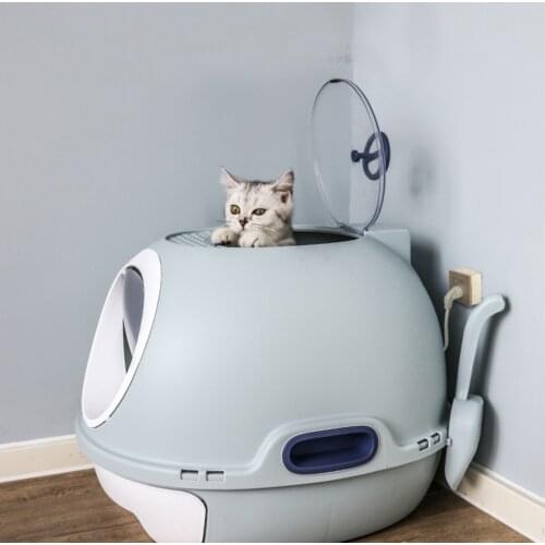 360 circulating purification cat litter basin simple drawer design fully enclosed cat toilet skylight type ejector design deod