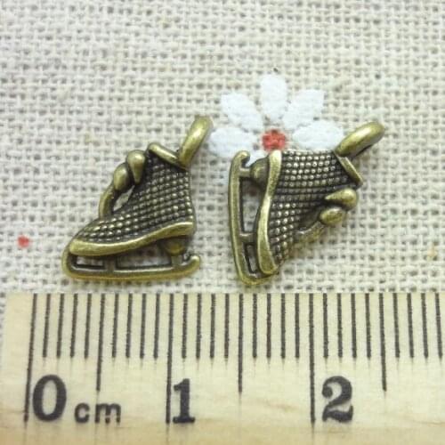 40pcs Charms Shoes Pendant Ancient bronze Zinc Alloy Fit Bracelet Necklace DIY Metal Jewelry Findings