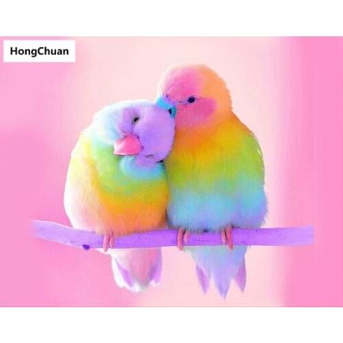 5D DIY full square round diamond painting couple bird figure diamond mosaic crafts diamond embroidery rhinestone decoration gift
