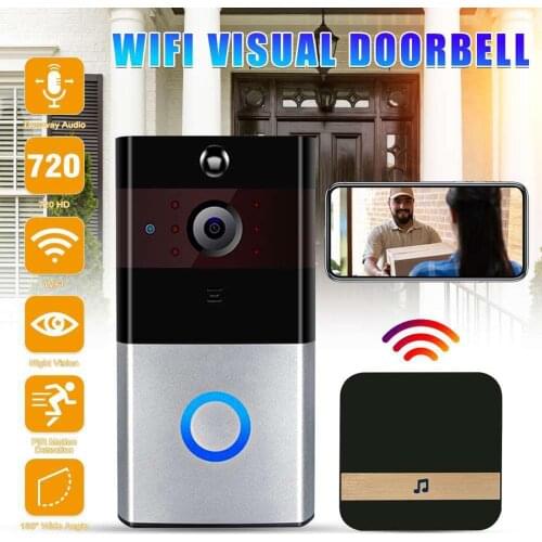 720P Smart WIFI Visual Doorbell Infrared Night Monitoring Remote Indoor Chime Apartments Door Bell Ring Home Security Cameras