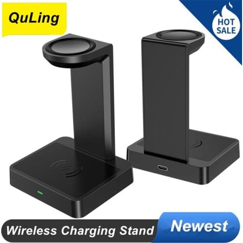 Wireless Charger for Airpods Pro iWatch 6 5 4 3 2 1 For Samsung Watch 3 Active Active 2 Earphone Box Wireless Charging Base