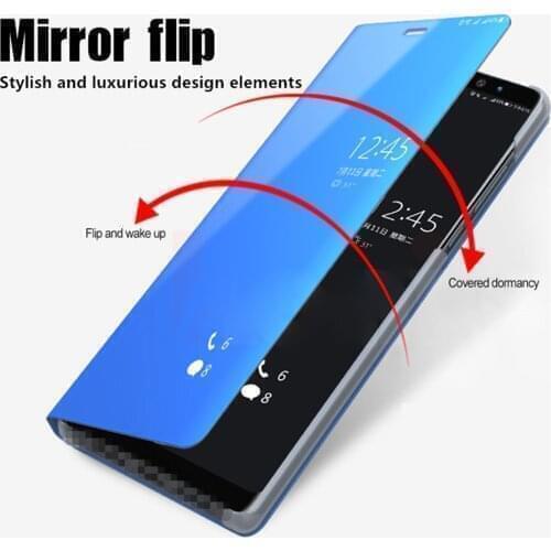 Phone Case For Oneplus 9 1+Nord 7T 8T 8 6 7 6T Pro Heavy protection Anti fall Intelligent Mirror Flip With bracket Cover