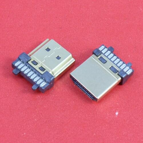 ChengHaoRan 1Piece Gold-plating HDMI Male Plug 19pin Connector Sockect Soldering A type