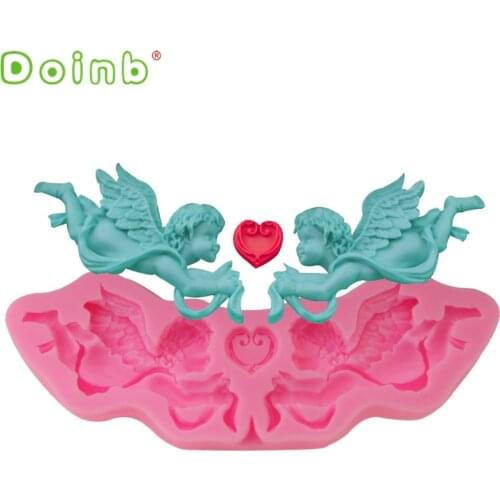 European Relief Angel Silicone Mold DIY Wedding Cake Border Fondant Cake Decorating Chocolate Clay Moulds