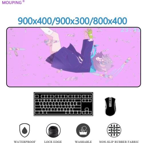 Anime Mause Pad Gamer pink Girl Keyboard Gaming Accessories Desk Mat Gaming Laptop white Mausepad Rubberized Carpet DropShipping