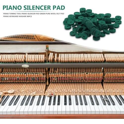 90pcs Lightweight Piano Washers Piano Keyboard Tuning Felt Ring Pad Musical Instrument Repair Tool Parts Green