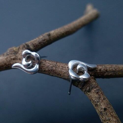 Fashion cloud 100% pure 925 sterling silver earrings Cute stud earrings for women girls female jewelry gifts earings