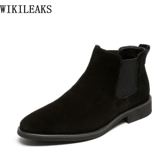 Snow Boots for Men Male Ankle Boots Man Office 2021 Chelsea Boots Shoes for Men 2021 Luxury Designer Shoes Zapatillas De Hombre