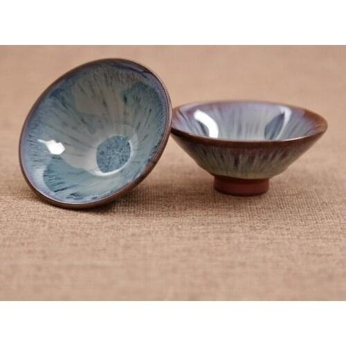 1pcs 50ml Yixing Clay Fambe Kung Fu Tea Cup Set Jingdezhen Manual Travel Chinese Porcelain Teacup Sets Ceramic Tea Service