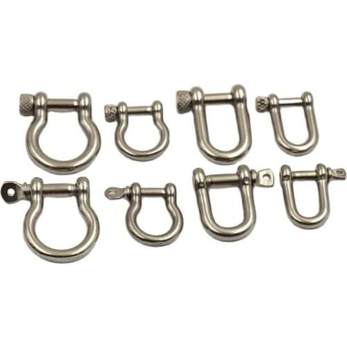 Stainless Steel Screwed O Ring Clasp Anchor Shackle Adjustable For Key Chain Paracord Bracelet Bag Leather Belt Diy Accessories