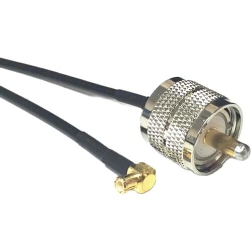 New UHF Male Plug Switch MCX Male Plug Right Angle RG174 Cable Adapter 20CM 8" for wireless antenna