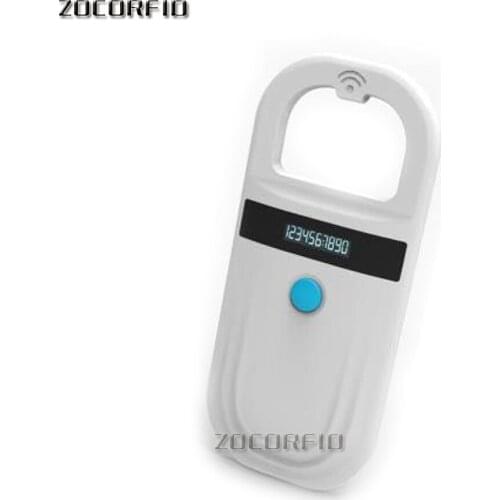 Store max 128 records ISO11784/11785 134.2KHz FDX-B Pet RFID Chip Reader OLED Display ID64 Portable Animal Microchip Scanner