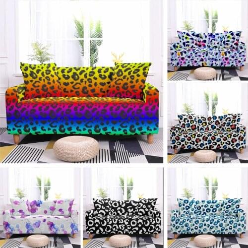 Leopard Slipcovers Sofa Cover Zebra Pattern Elastic Sofa Cover for Living Room Couch Cover Furniture Protector 1/2/3/4-Seater