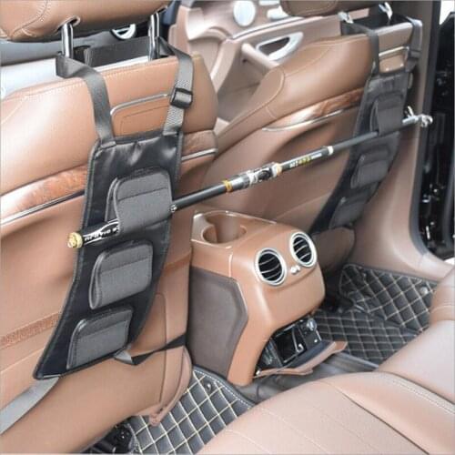 1 Pair Seat Back Car Storage Bag Oxford Cloth Car Organizer Multifunctional Walking Stick Storage Fishing Rod Hanging Bag