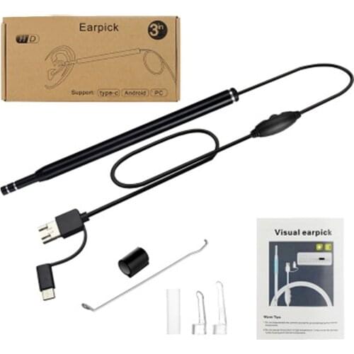 USB Ear Camera Otoscope3.9Mm Hd Ear Scope Endoscope Visual Ear Endoscope With Earwax Compatible Ear Cleaner For Android