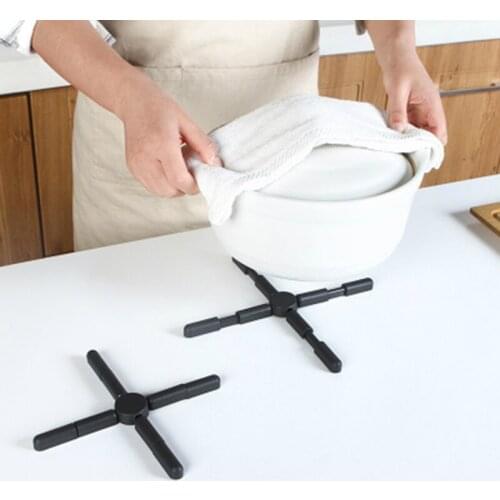 Retractable Folding Pot Cushion Heat Insulation Pad mat Kitchen Plate Pad Heat-resistant Tablemat Table Pad 1PC