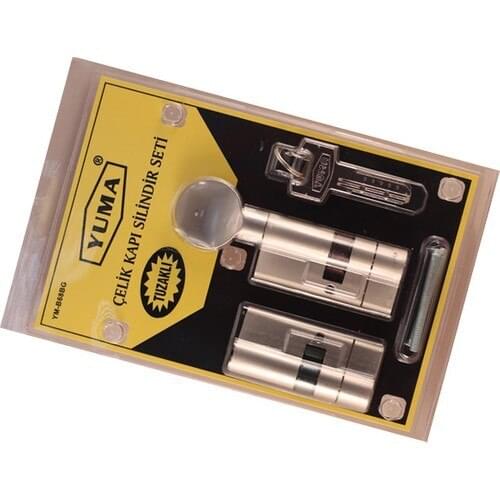 Yuma 68mm Ratchet Steel door Trapped Barel Set-Satin
