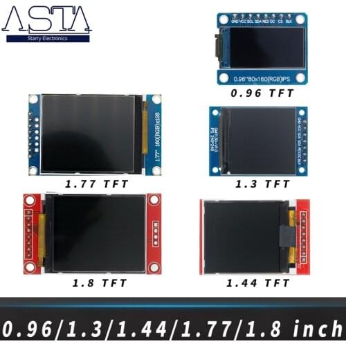 0.96/1.3/1.44/1.77/1.8 inch TFT LCD module SPI Full Color LCD Module Drive IC