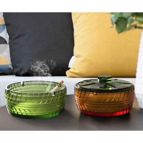 1 Set Tire Ashtray with Lid Epoxy Resin Mold Cigarette Tray Silicone Mould