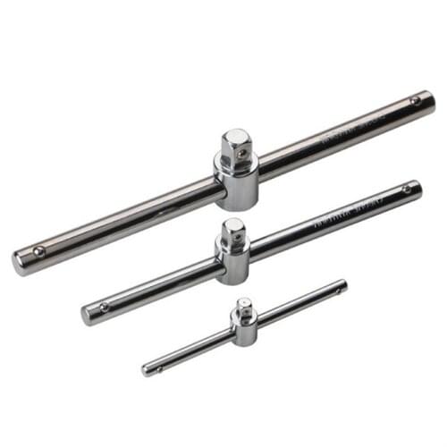 1pc Slider 1/4 3/8 1/2 Mirror Auto Repair Rod Tube Slide Rod Socket Wrench T-type Auto Repair Tools