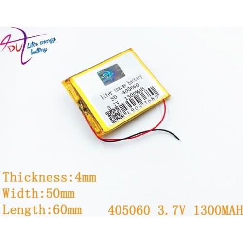 405060 3.7V 1300MAH 455062 Lithium Polymer Li-Po li ion Rechargeable Battery cells For Mp3 MP4 MP5 GPS mobile bluetooth
