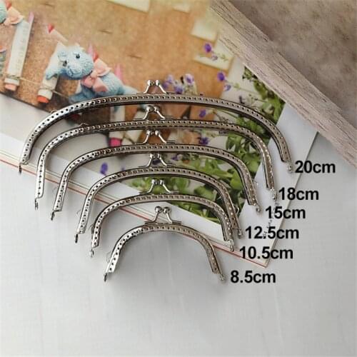 1PC Metal Coin Purse Bag DIY Craft Frame Kiss Clasp Lock Accessories Frame Handle for Bag 8.5/10.5/12.5/15/18/20cm