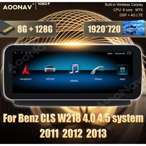 128G 12.3 inch Android 10 Car Radio for Benz CLS W218 4.0 4.5 system 2011 2012 2013 multimedia GPS Player Navigation Head Unit