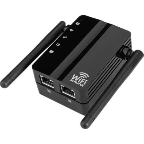 2.4G Wireless WiFi Repeater Dual Band 300Mbps Signal Amplifier Booster 2 Antennas WiFi Range Extender Wlan LAN Port Router