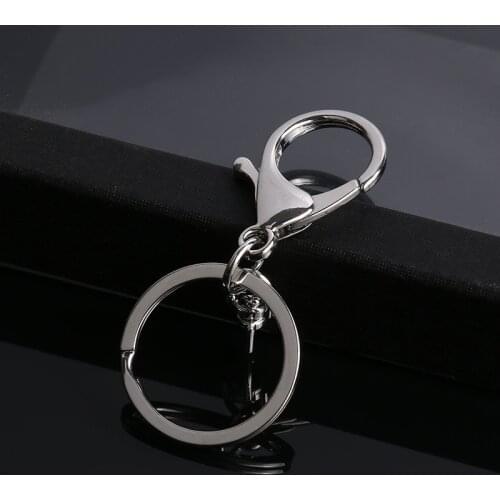 10pcs/lot Key Ring ( Ring Size: 30mm ) Key Chain Rhodium & Gold Color 70mm Long Round Split Keychain Keyrings Wholesale