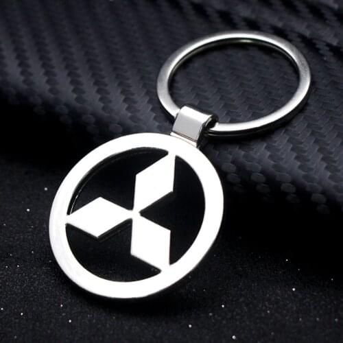High Quality Key Chain Ring Vehicle Metal Unisex Stainless Steel Holder For Mitsubishi Pajero Sport ASX Lancer L200 Attrage