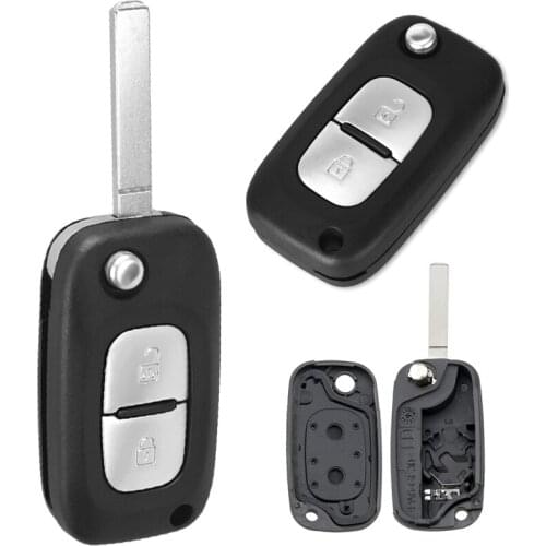2 Buttons Car Key Fob Case Shell Flip Folding Cover Fit for Renault Fluence Clio Megane Kangoo Modus