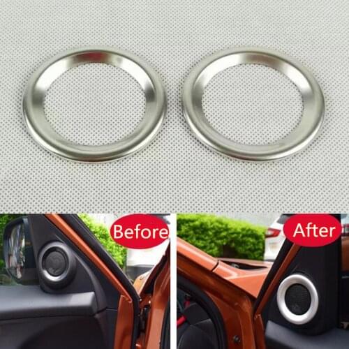For Honda Civic 10th 2016 Car Front Door Upper Side Speaker Audio Stereo Ring Cover Trim Sticker Car-styling