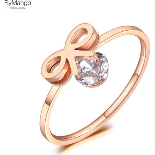 Кольца с фианитами для женщин FlyMango China At AliExpress