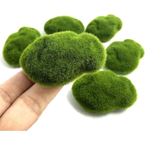 1PC Artificial Grass Simulation Green Plant Miniature Figures Garden Decoration mini DIY fairy garden statue Craft Home Decor