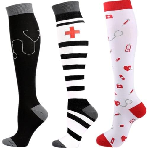 New Compression Socks Fit For Running Men Women Medical Edema, Diabetes, Varicose Veins, Outdoor Sport Running Compression Socks