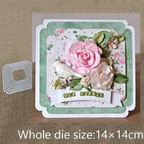 XLDesign Craft Metal Cutting Die cut die 8pcs square frame background scrapbooking Album Paper Card Craft Embossing Die Cuts