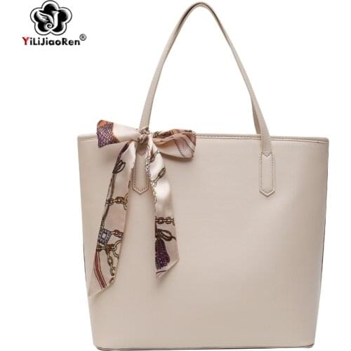 Fashion Scarves Ladies Handbag Large Capacity Tote Bag Leather Handbags Women Bags Designer New Elegant Shoulder Bag Female